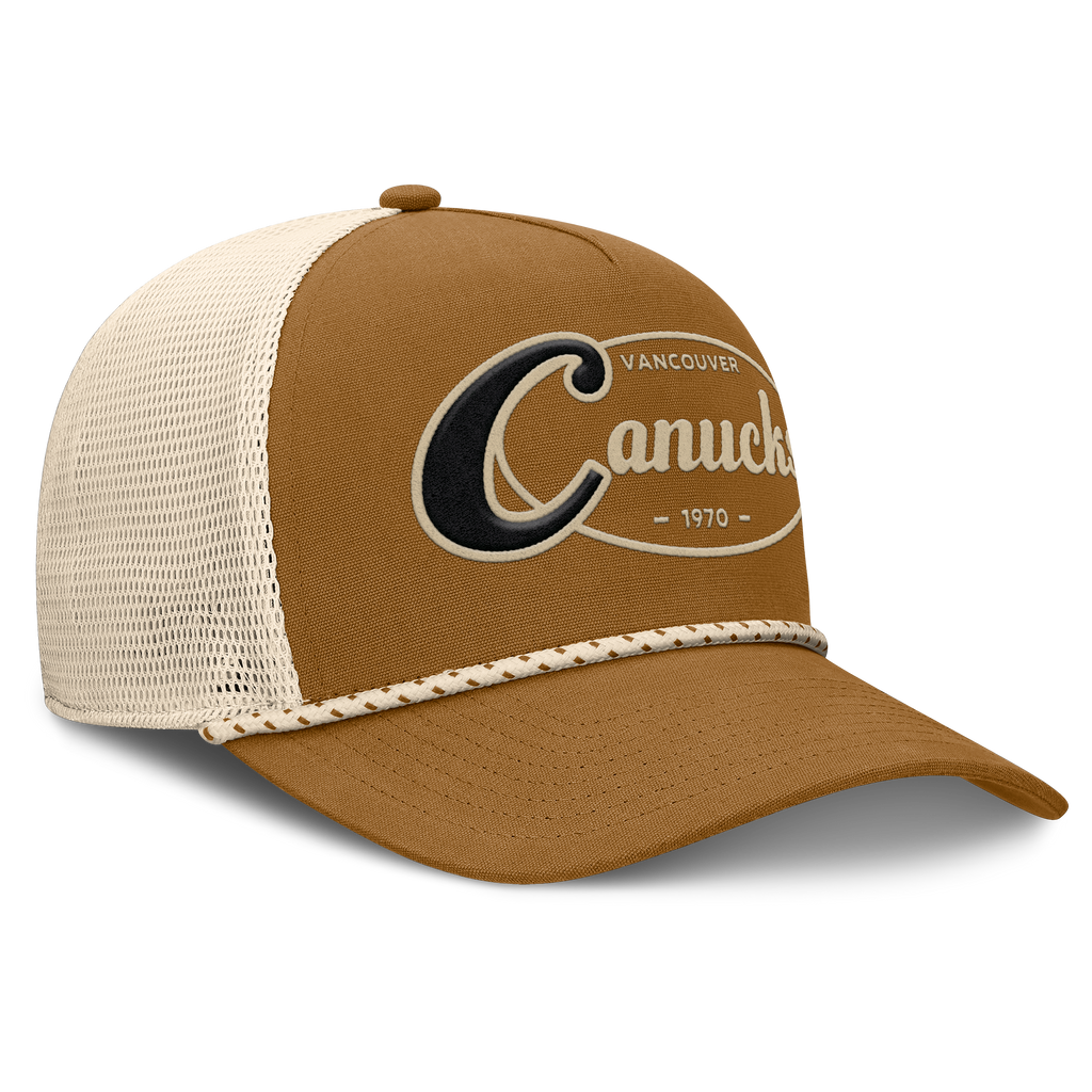 Fanatics Vancouver Canucks Heritage Fetch A-Frame Trucker Adjustable Hat