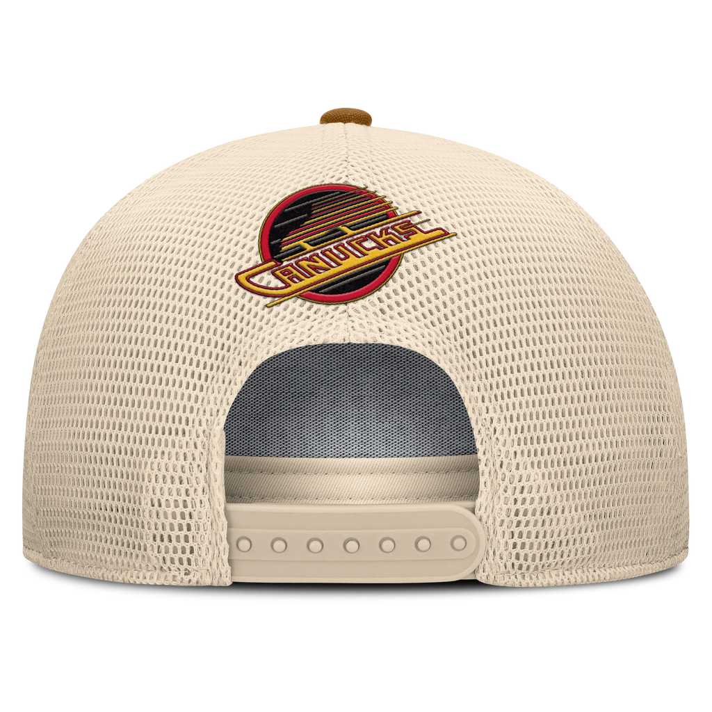 Fanatics Vancouver Canucks Heritage Fetch A-Frame Trucker Adjustable Hat