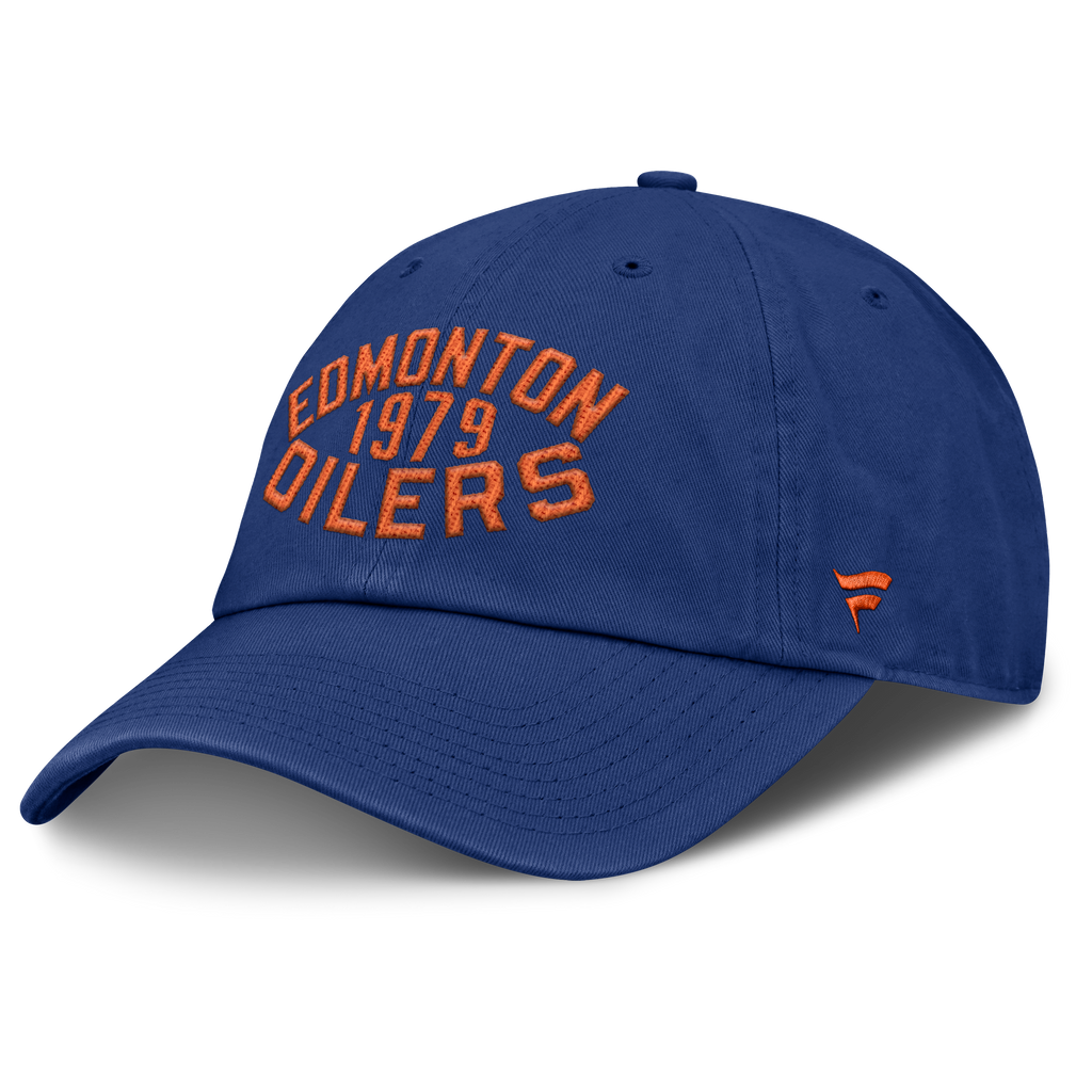 Fanatics Edmonton Oilers Fanatics Blue Archer Unstructured Adjustable Hat