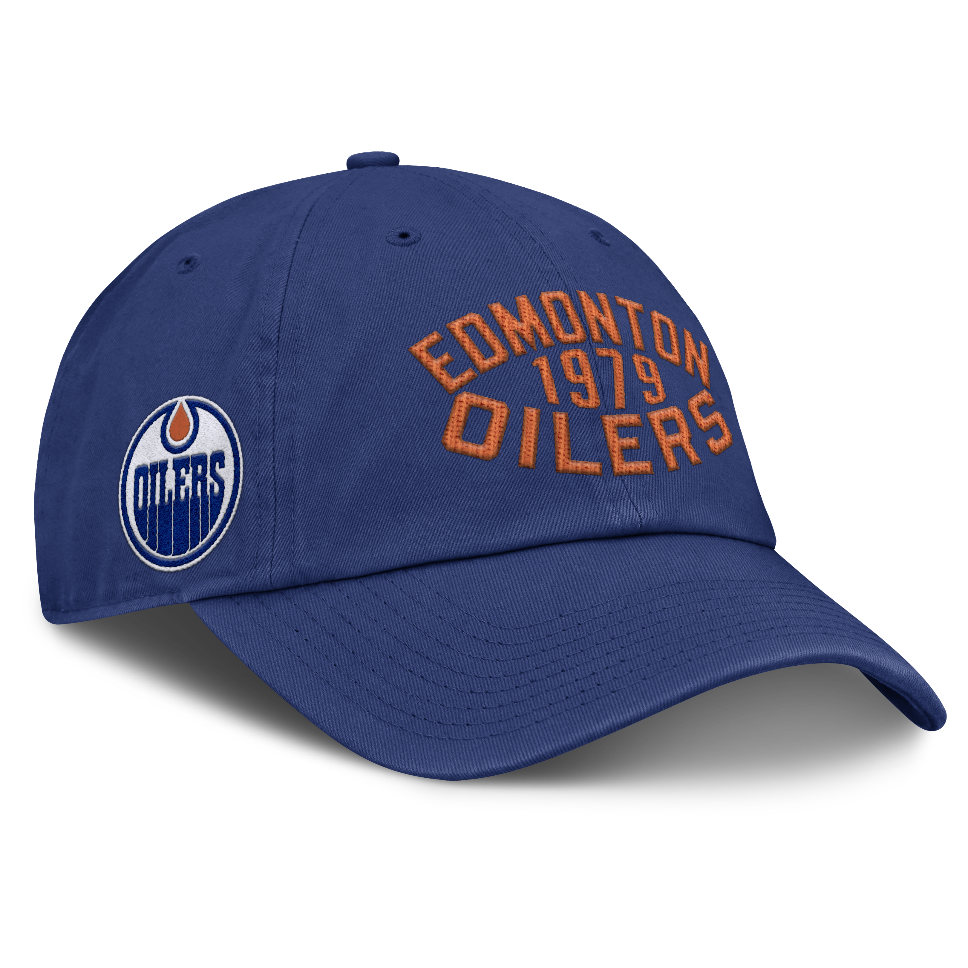 Fanatics Edmonton Oilers Fanatics Blue Archer Unstructured Adjustable Hat