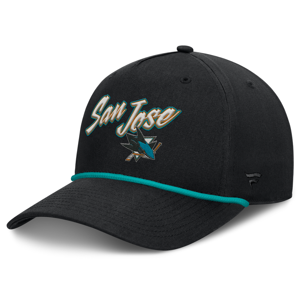 Fanatics San Jose Sharks Decades Collection A-Frame Rope Adjustable Hat
