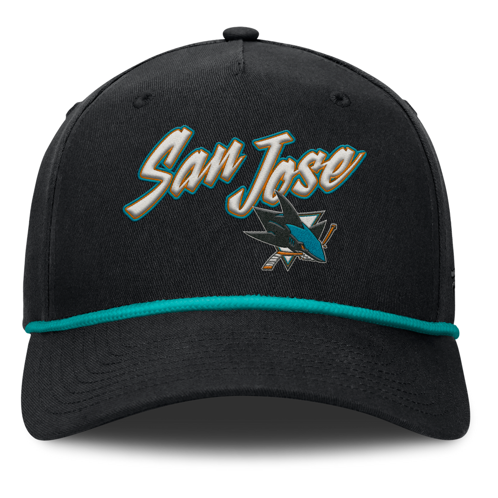 Fanatics San Jose Sharks Decades Collection A-Frame Rope Adjustable Hat