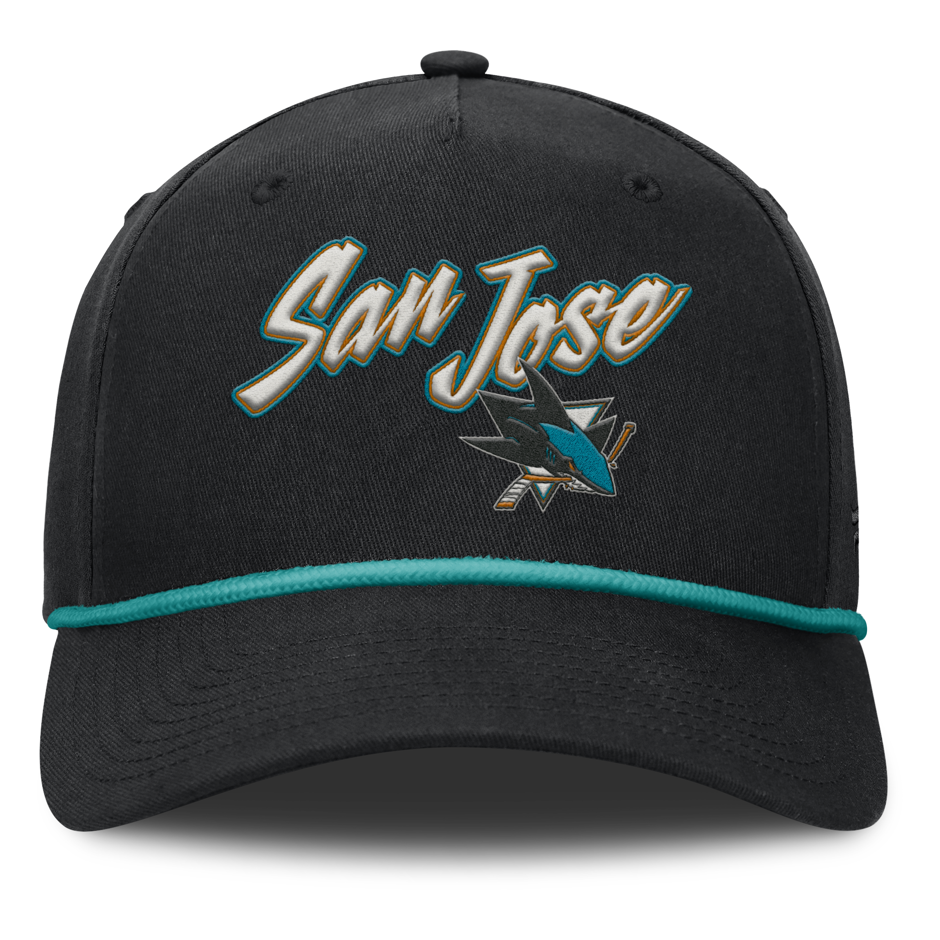 Fanatics San Jose Sharks Decades Collection A-Frame Rope Adjustable Hat