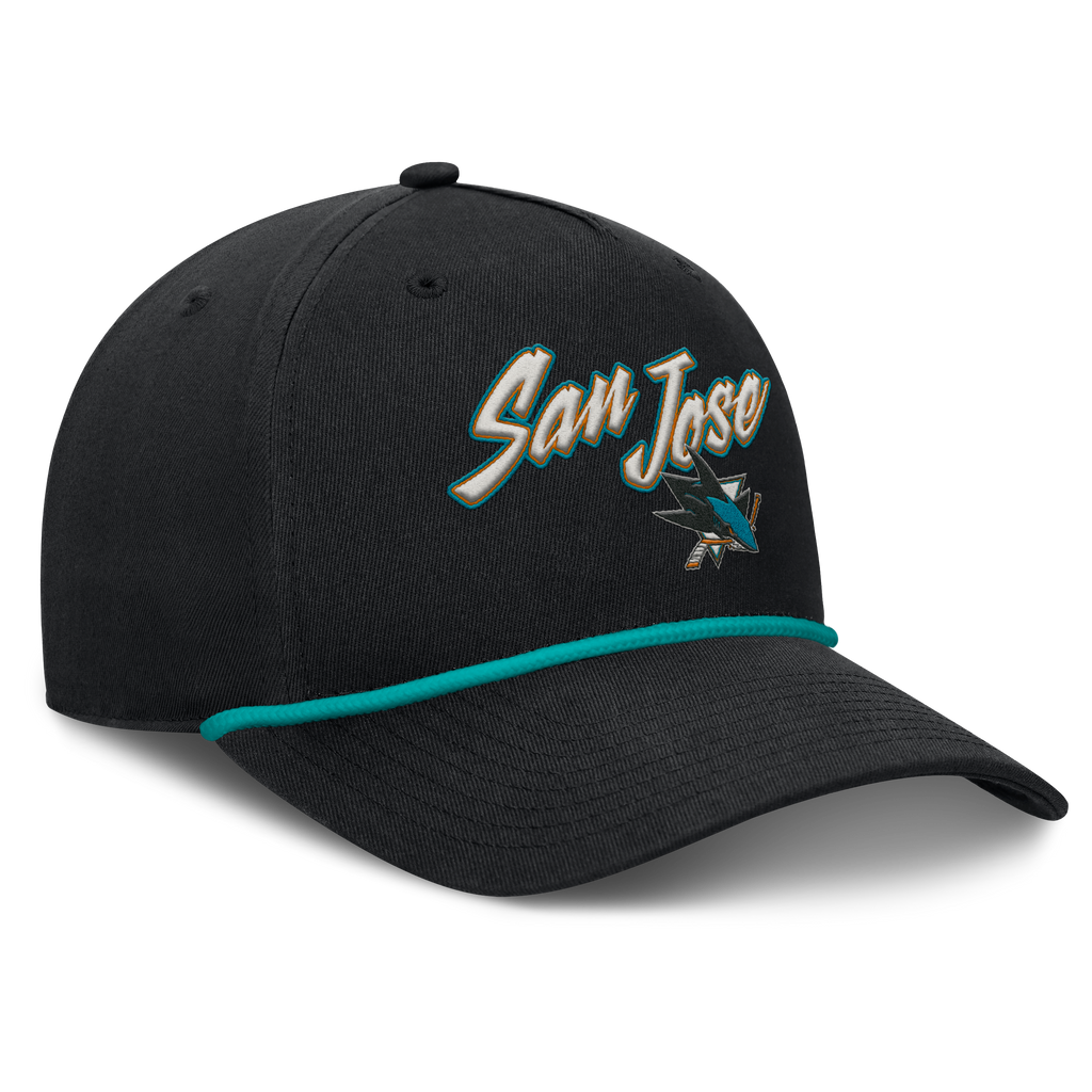 Fanatics San Jose Sharks Decades Collection A-Frame Rope Adjustable Hat