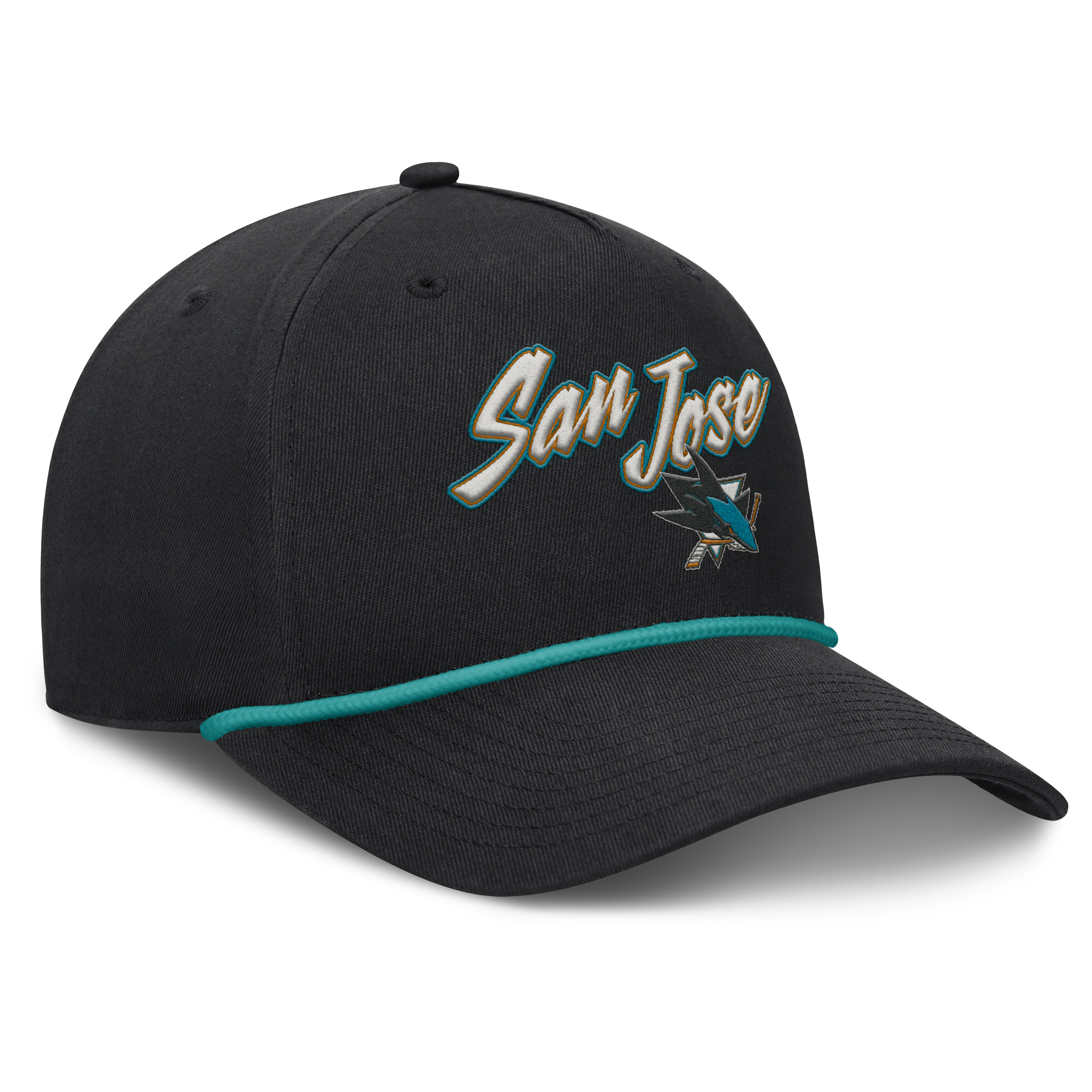 Fanatics San Jose Sharks Decades Collection A-Frame Rope Adjustable Hat