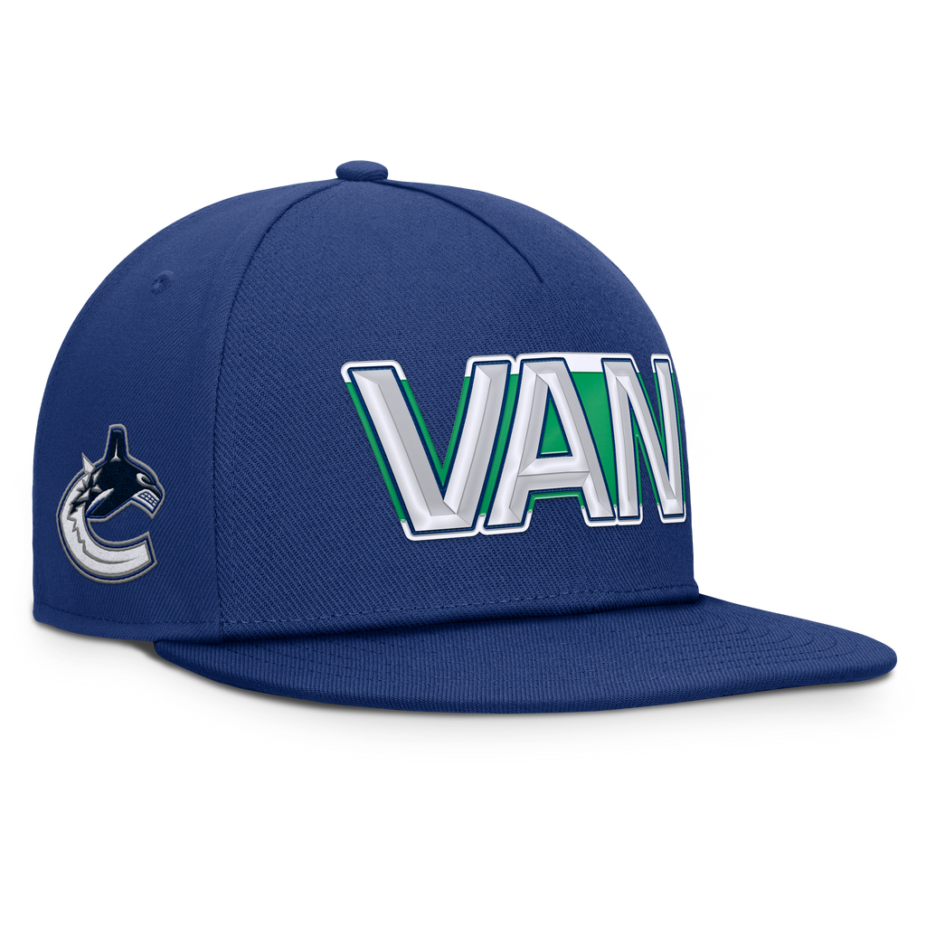 Fanatics Vancouver Canucks Authentic Pro Rink Team Code Snapback Hat