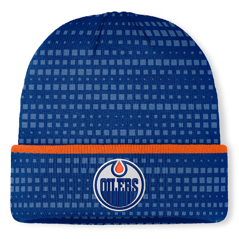 Fanatics Edmonton Oilers Authentic Pro Rink 9 Cuffed Beanie - front