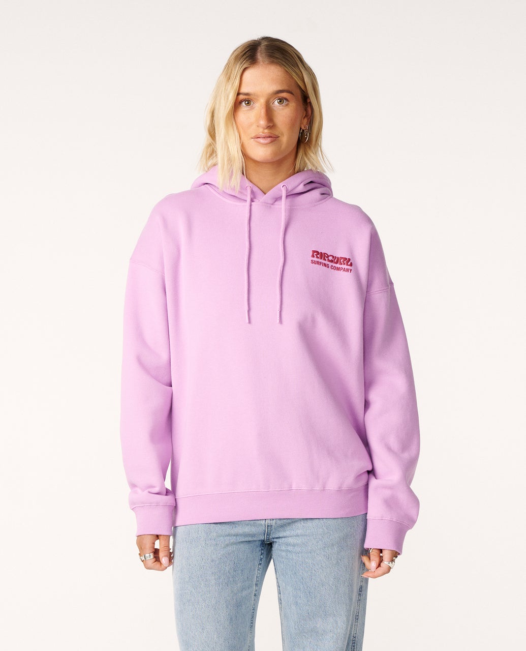 Rip Curl Women's Surf Puff Heritage Hood - BRIGHT LILAC
