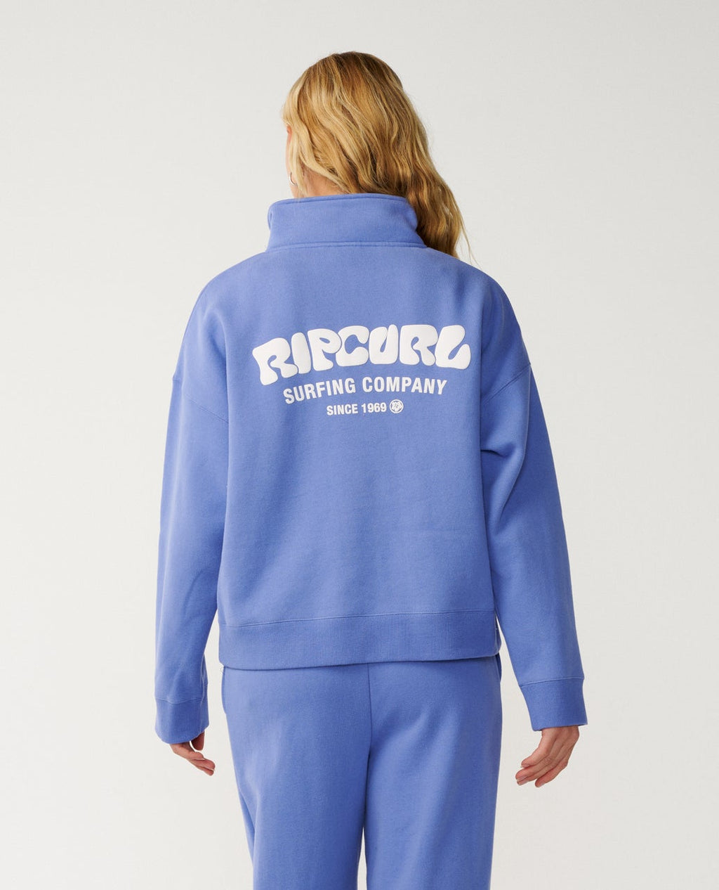 Rip Curl Women's Surf Puff 1/4 Zip - MID BLUE