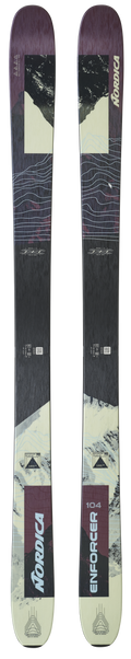 Nordica Enforcer 104 Skis - Purple/Lime, top sheet