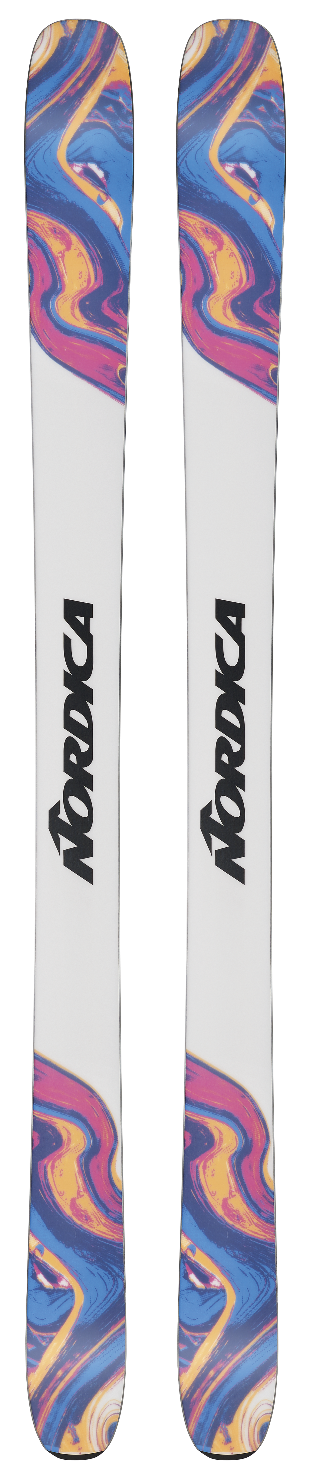 Nordica Unleashed 106 CA Skis - Red/Yellow, detail view