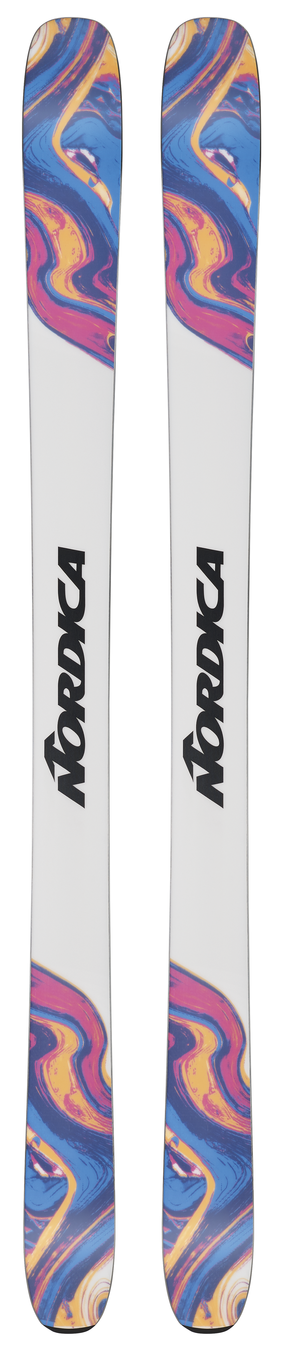 Nordica Unleashed 106 CA Skis - Red/Yellow, detail view
