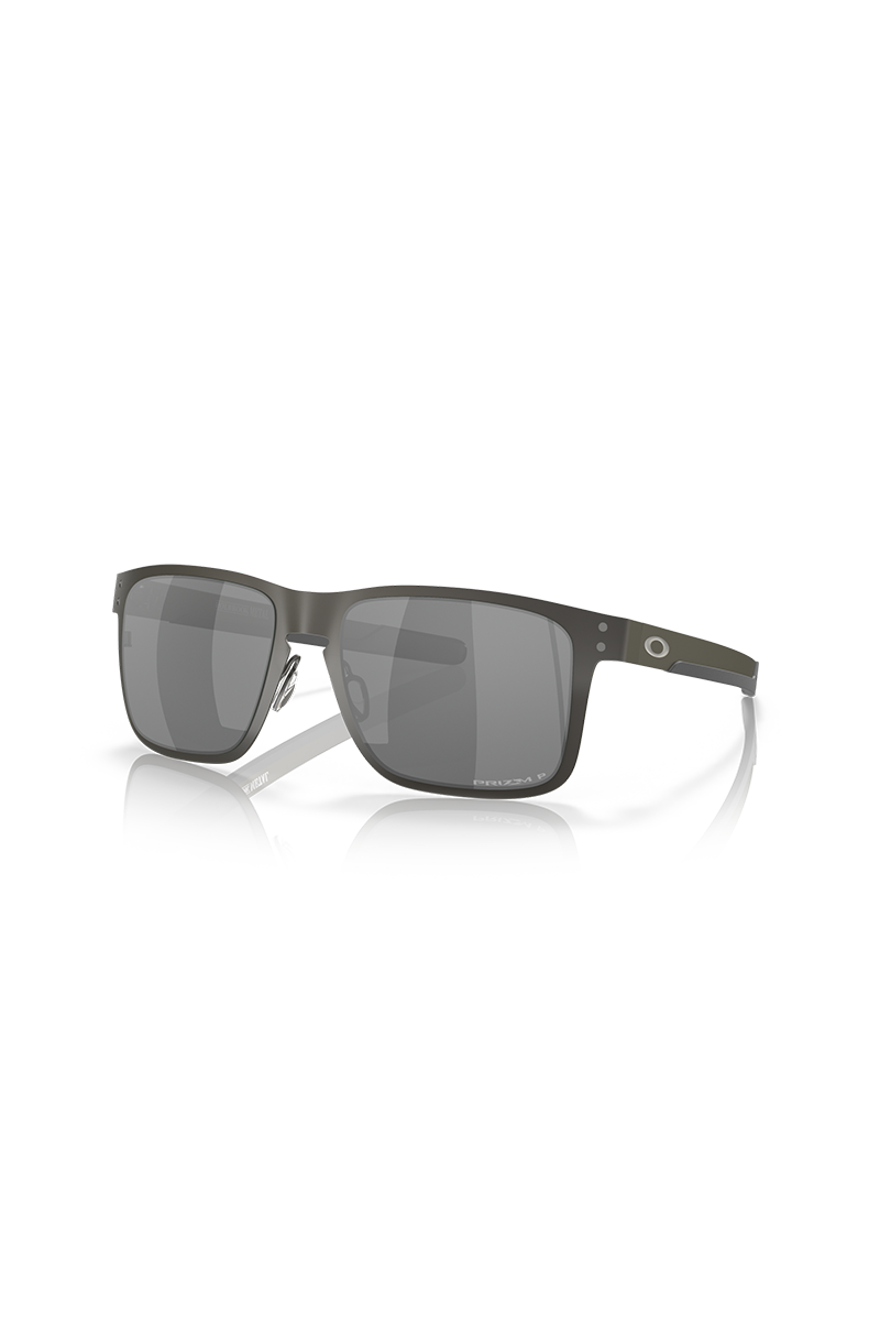 Oakley Holbrook Metal Matte Gunmetal Prizm Black Polarized three quarter