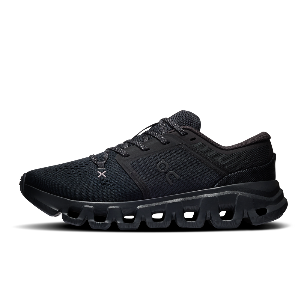 On Cloud Women's Cloud X 5 Running Shoes - Black/Black, inner side view