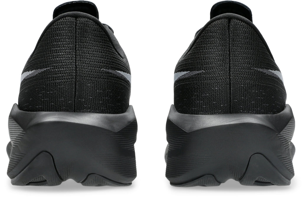 Asics Men's Novablast 6 Running Shoes - Wide - Black/Black, back view