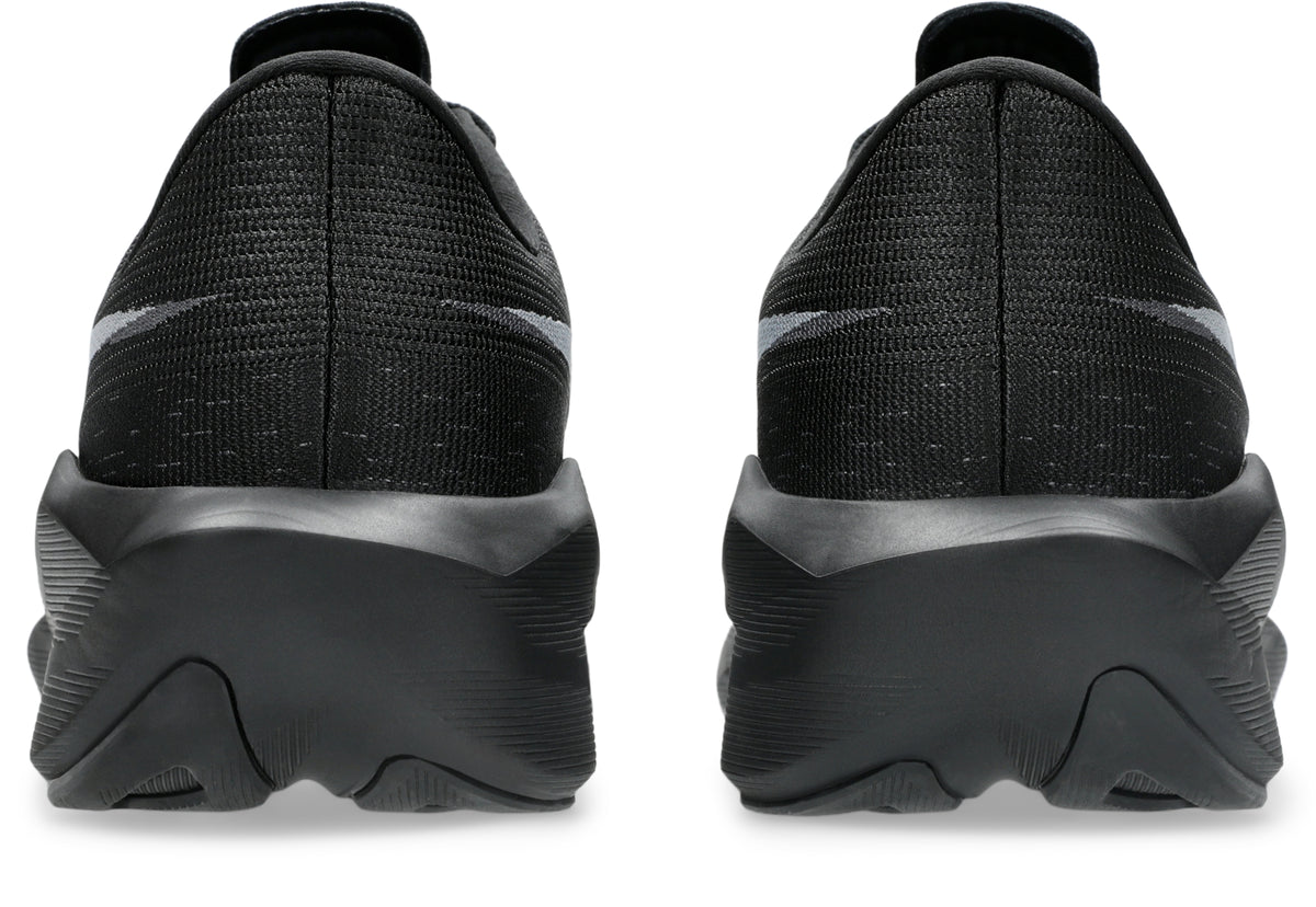 Asics Men's Novablast 6 Running Shoes - Wide - Black/Black, back view