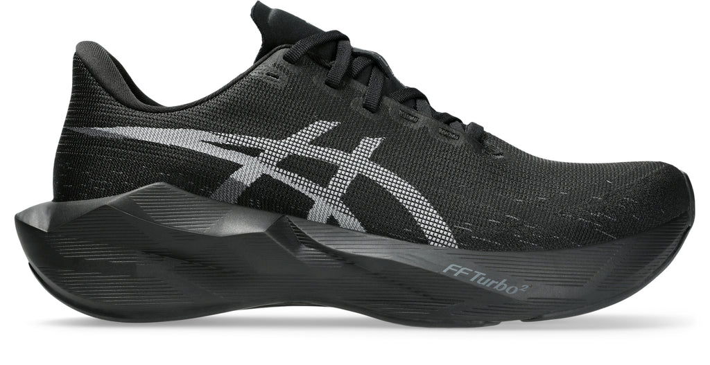 Asics Men's Novablast 6 Running Shoes - Wide - Black/Black, side view