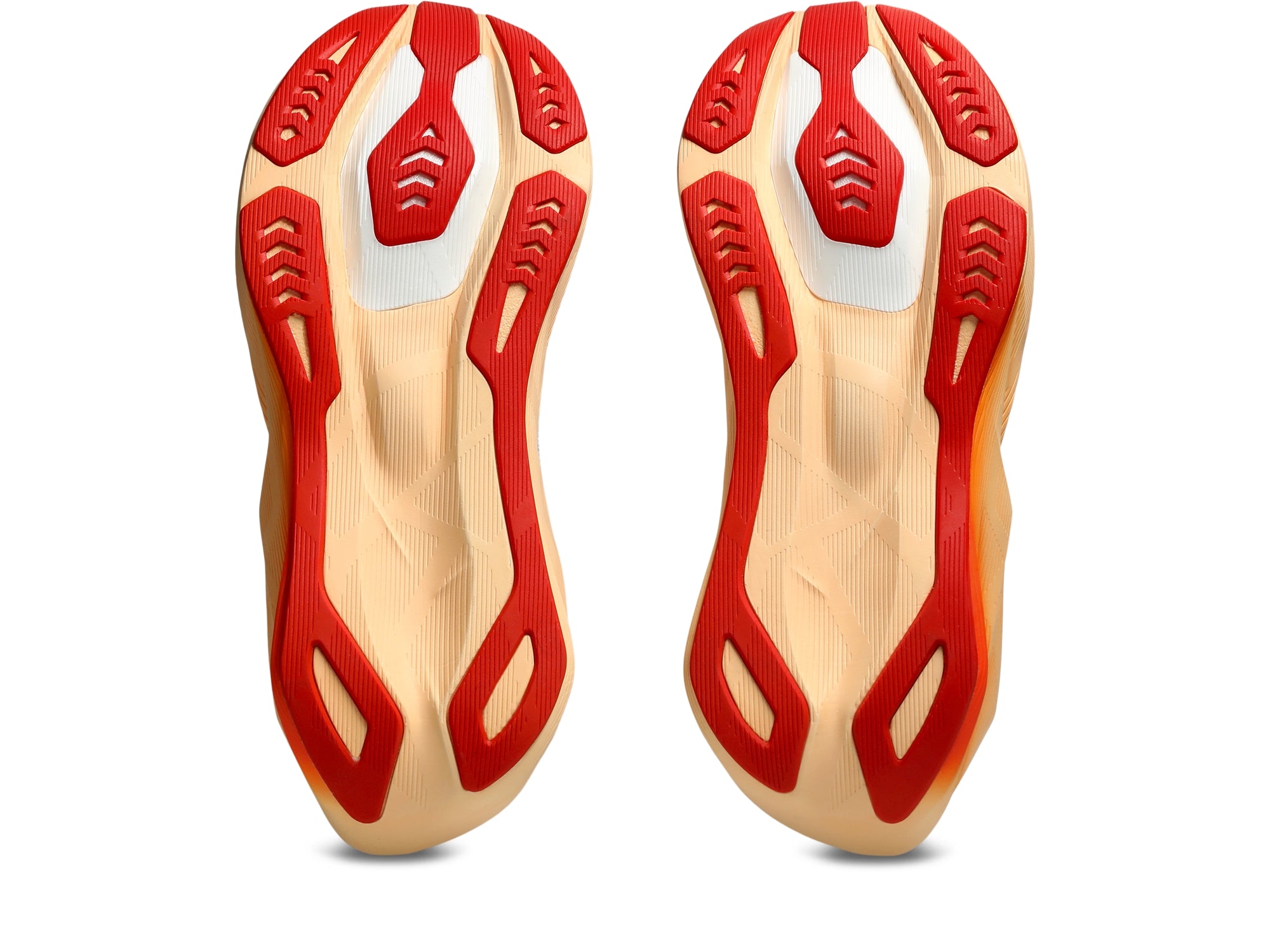 Asics Men's Novablast 6 Running Shoes WHITE/ORANGE GLOW - outsole view
