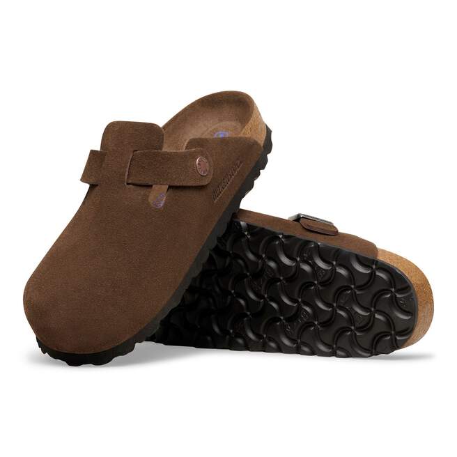 Birkenstock Boston Soft Footbed Suede Leather Clogs