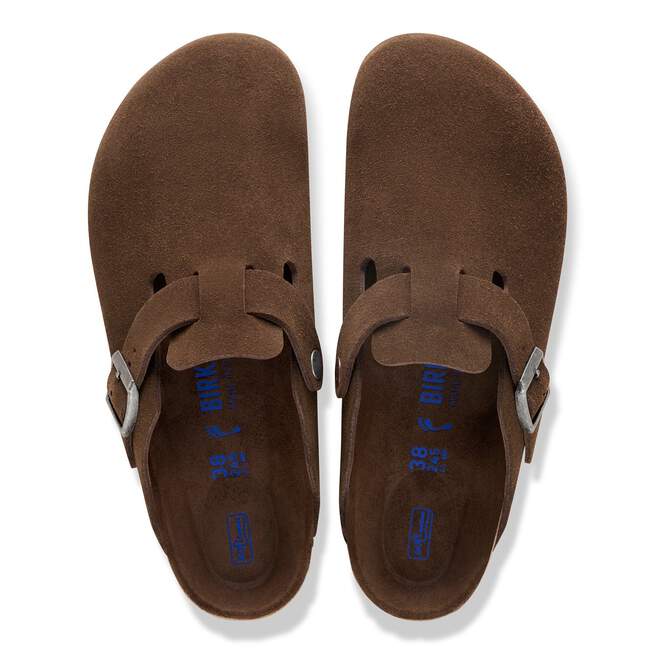 Birkenstock Boston Soft Footbed Suede Leather Clogs