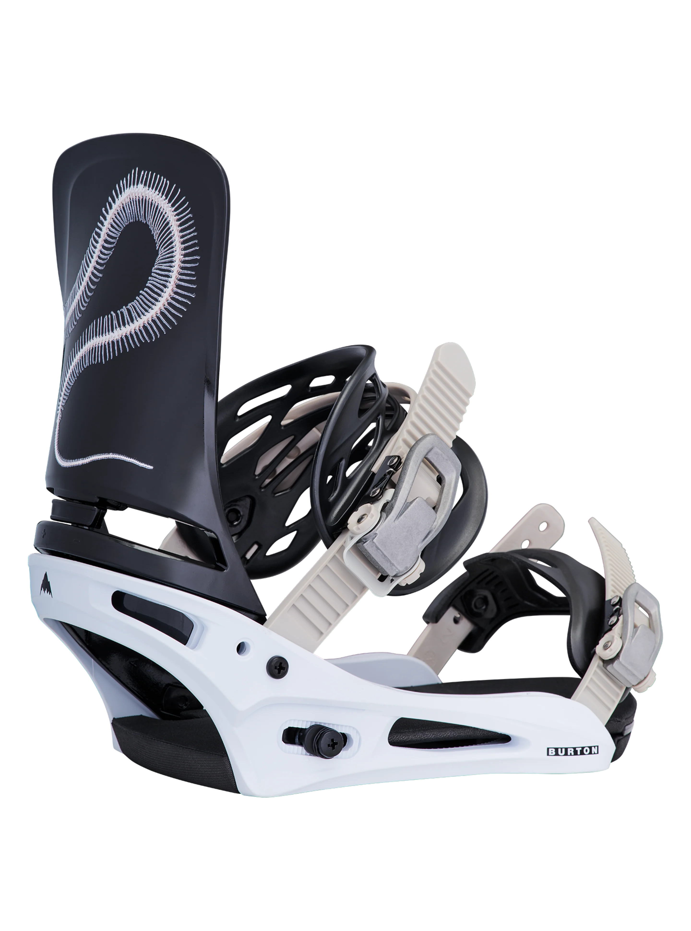 Burton Men's Cartel Re:Flex Snowboard Bindings - Skeleton Snake - front