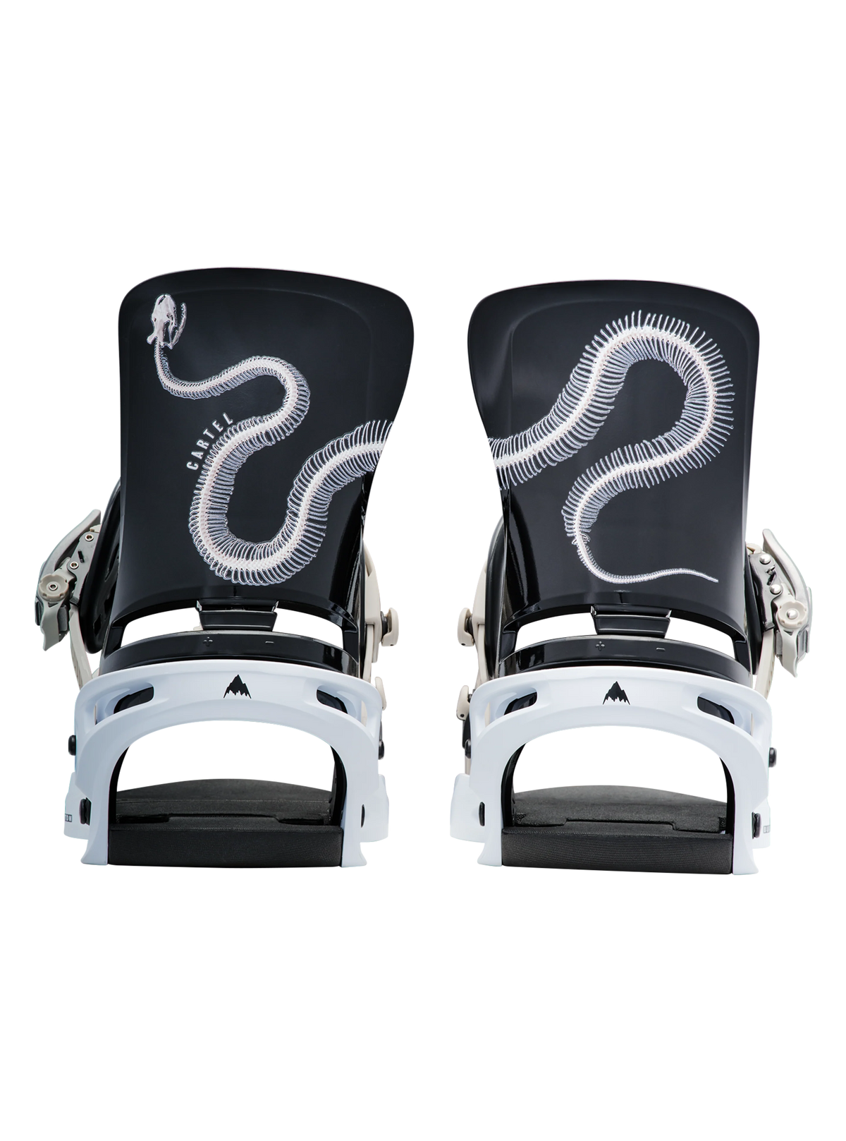 Burton Men's Cartel Re:Flex Snowboard Bindings - Skeleton Snake - pair
