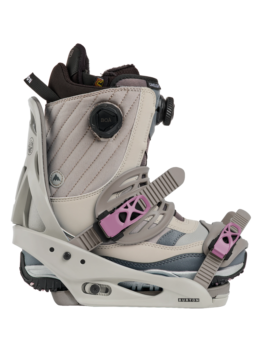Burton Women's Citizen Re:Flex Snowboard Bindings - Chinchilla Gray - with boot