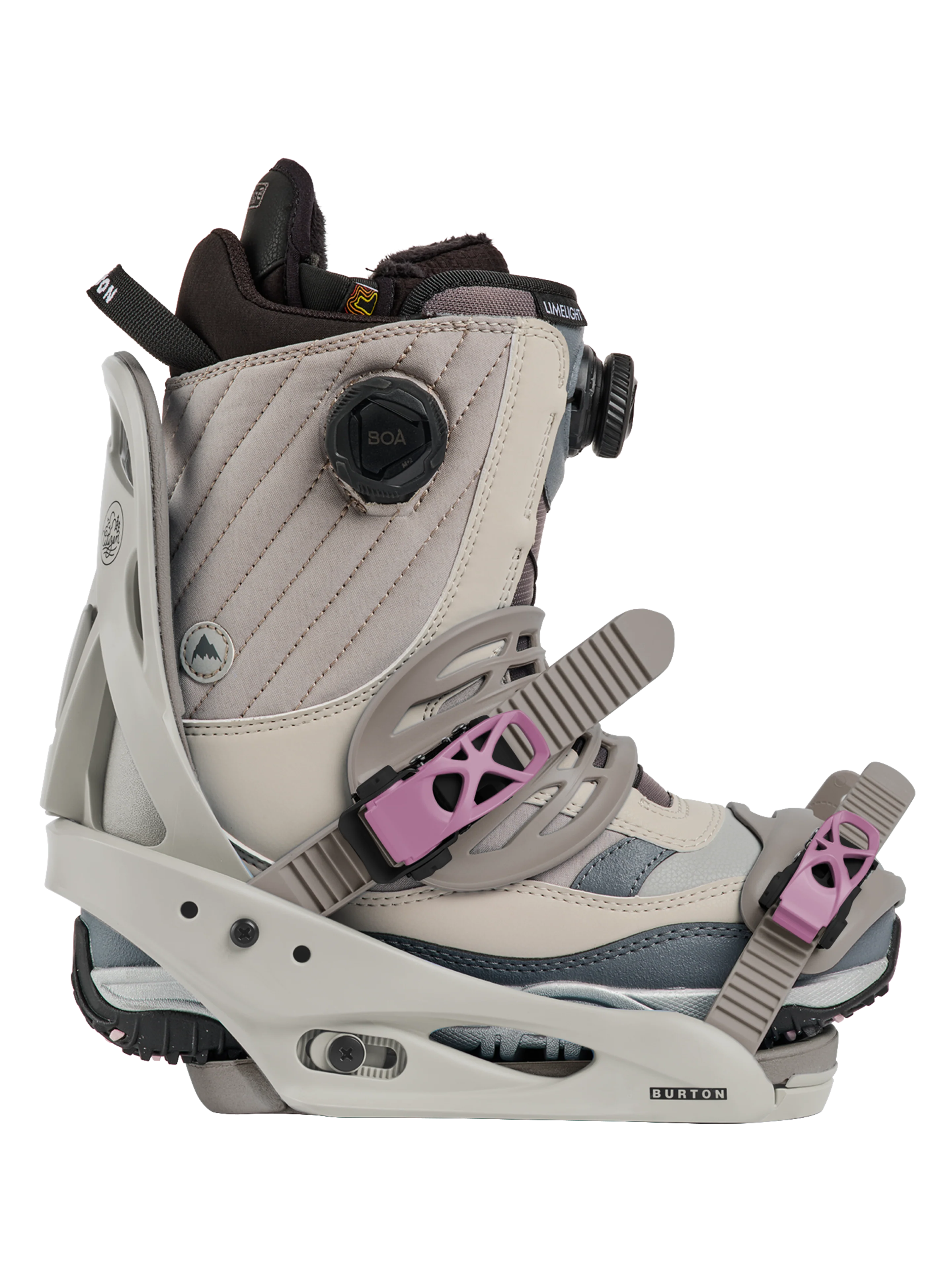 Burton Women's Citizen Re:Flex Snowboard Bindings - Chinchilla Gray - with boot