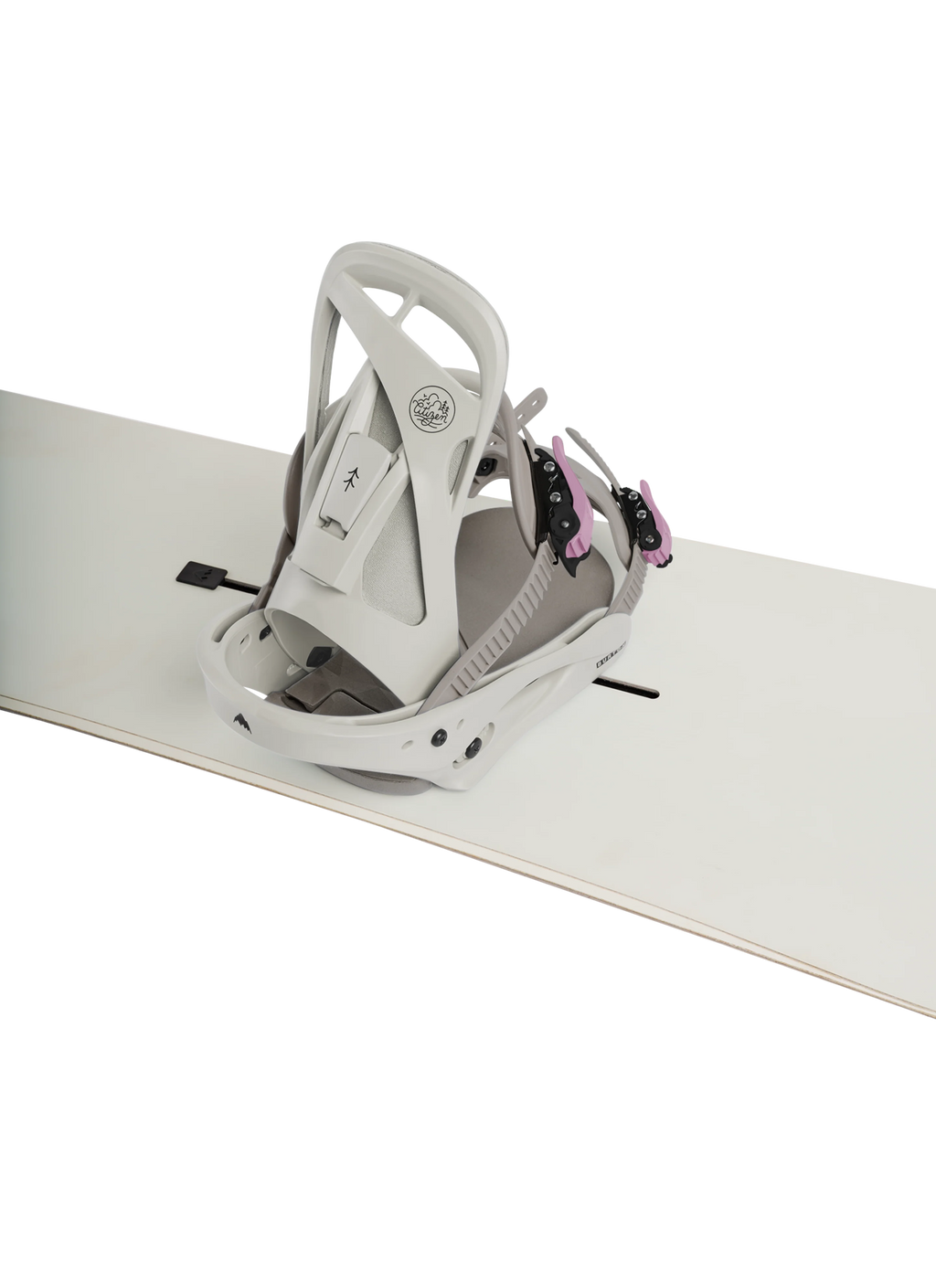Burton Women's Citizen Re:Flex Snowboard Bindings - Chinchilla Gray - mounted on board