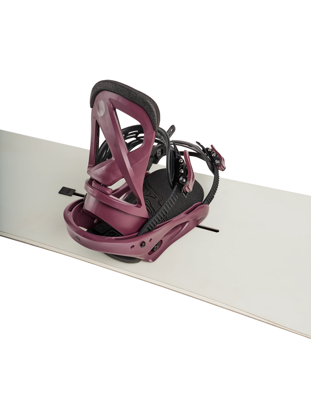 Burton Women's Scribe Re:Flex Snowboard Bindings - Rum Raisin - mounted on board
