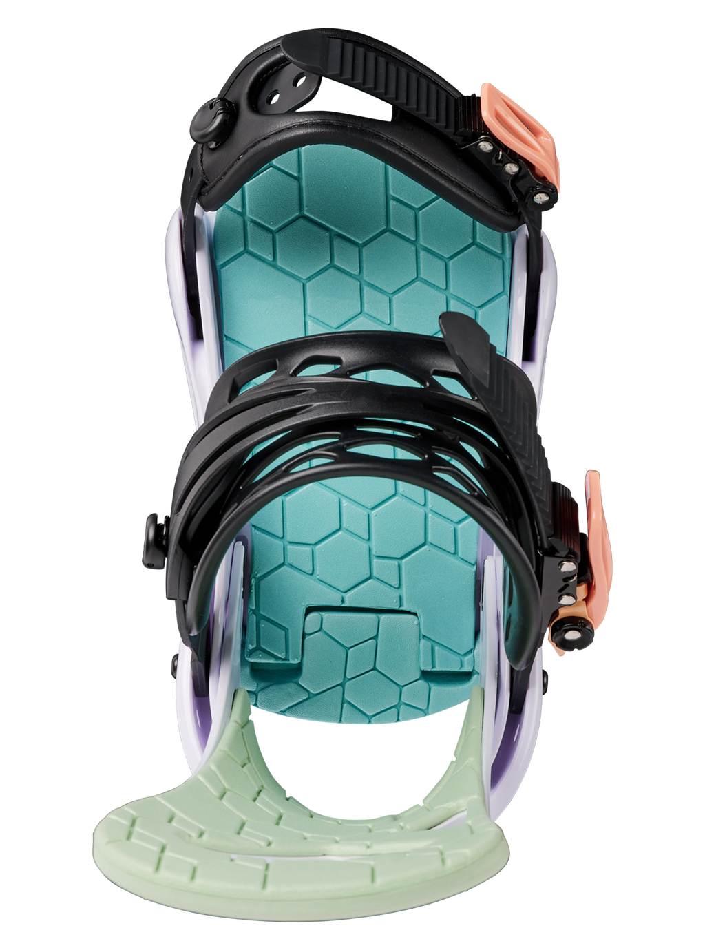 Burton Junior Smalls Re:Flex Snowboard Bindings - White/Multi - baseplate