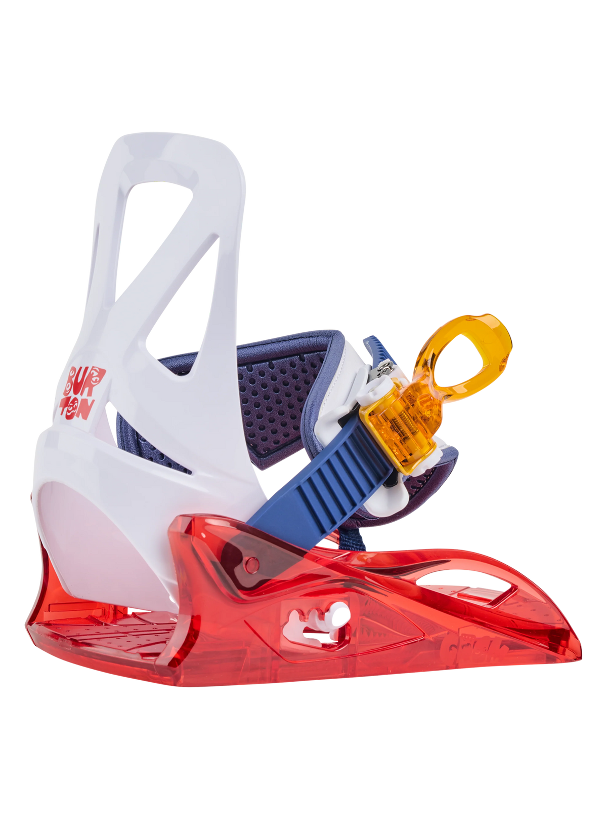 Burton Kids' Grom Disc Snowboard Bindings - Red/Multi - front