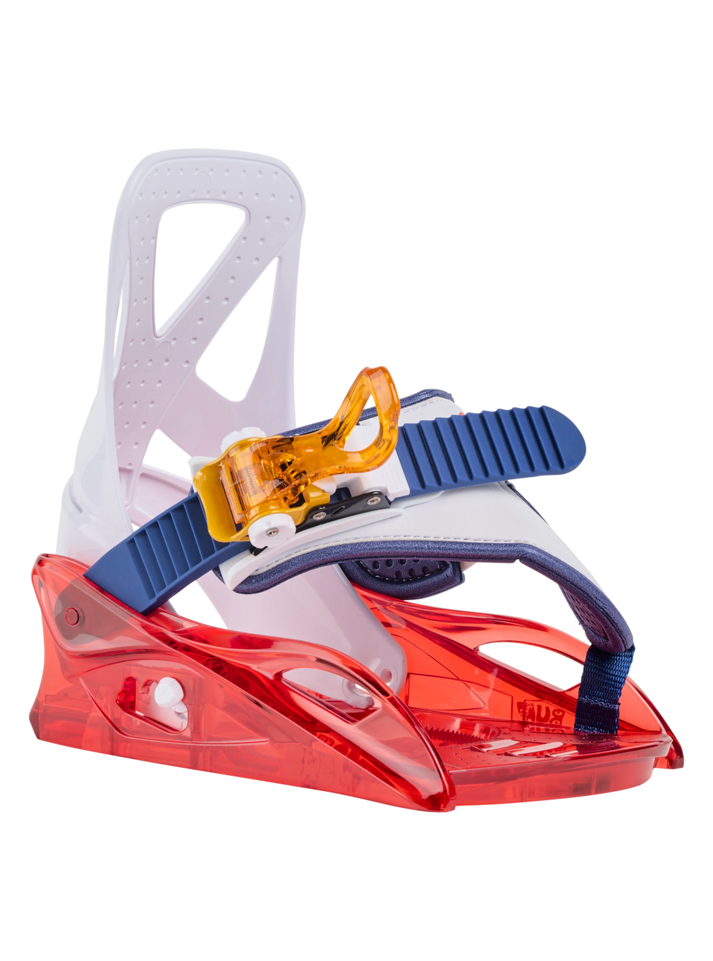 Burton Kids' Grom Disc Snowboard Bindings - Red/Multi - three-quarter