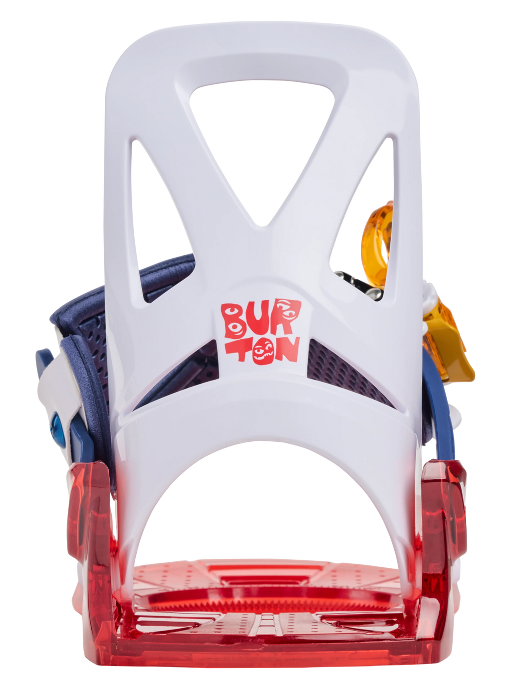 Burton Kids' Grom Disc Snowboard Bindings - Red/Multi - hi-back