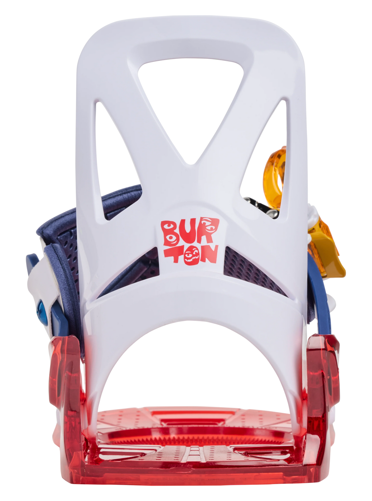 Burton Kids' Grom Disc Snowboard Bindings - Red/Multi - hi-back