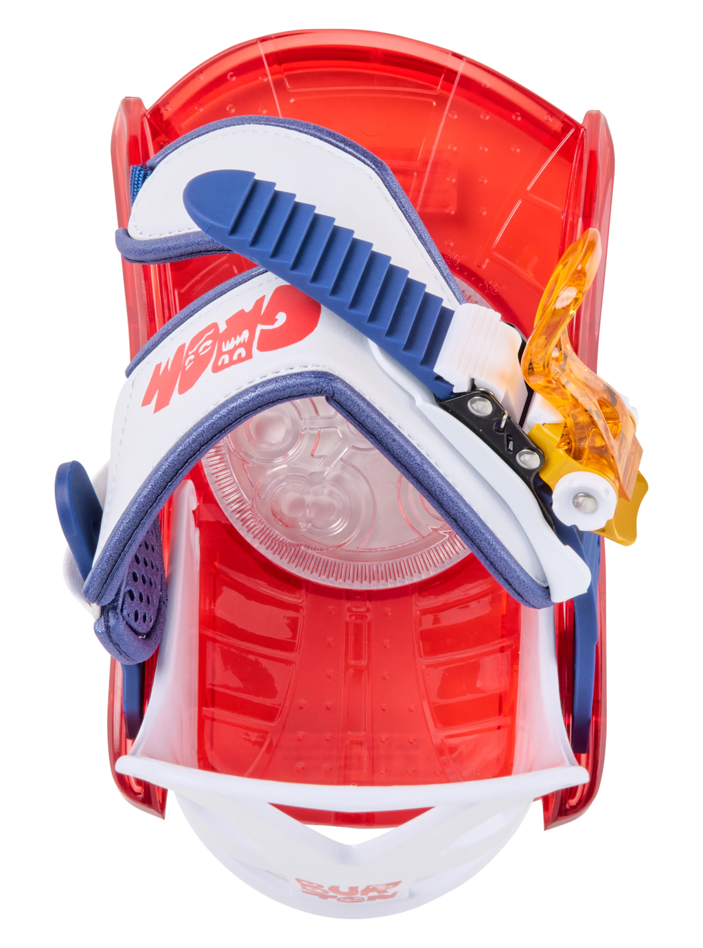 Burton Kids' Grom Disc Snowboard Bindings - Red/Multi - baseplate