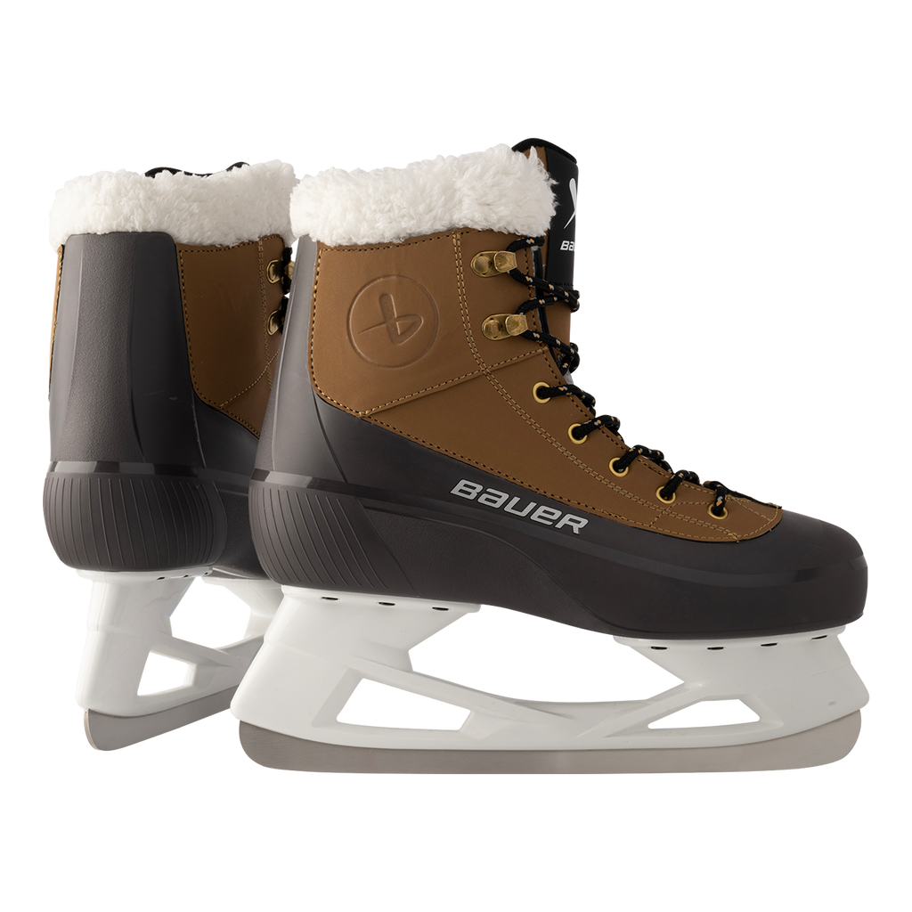 Bauer Senior Whistler 2.0 Recreational Ice Skates - Grey/Tan, pair view