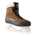 Bauer Senior Whistler 2.0 Recreational Ice Skates - Grey/Tan, front three-quarter view