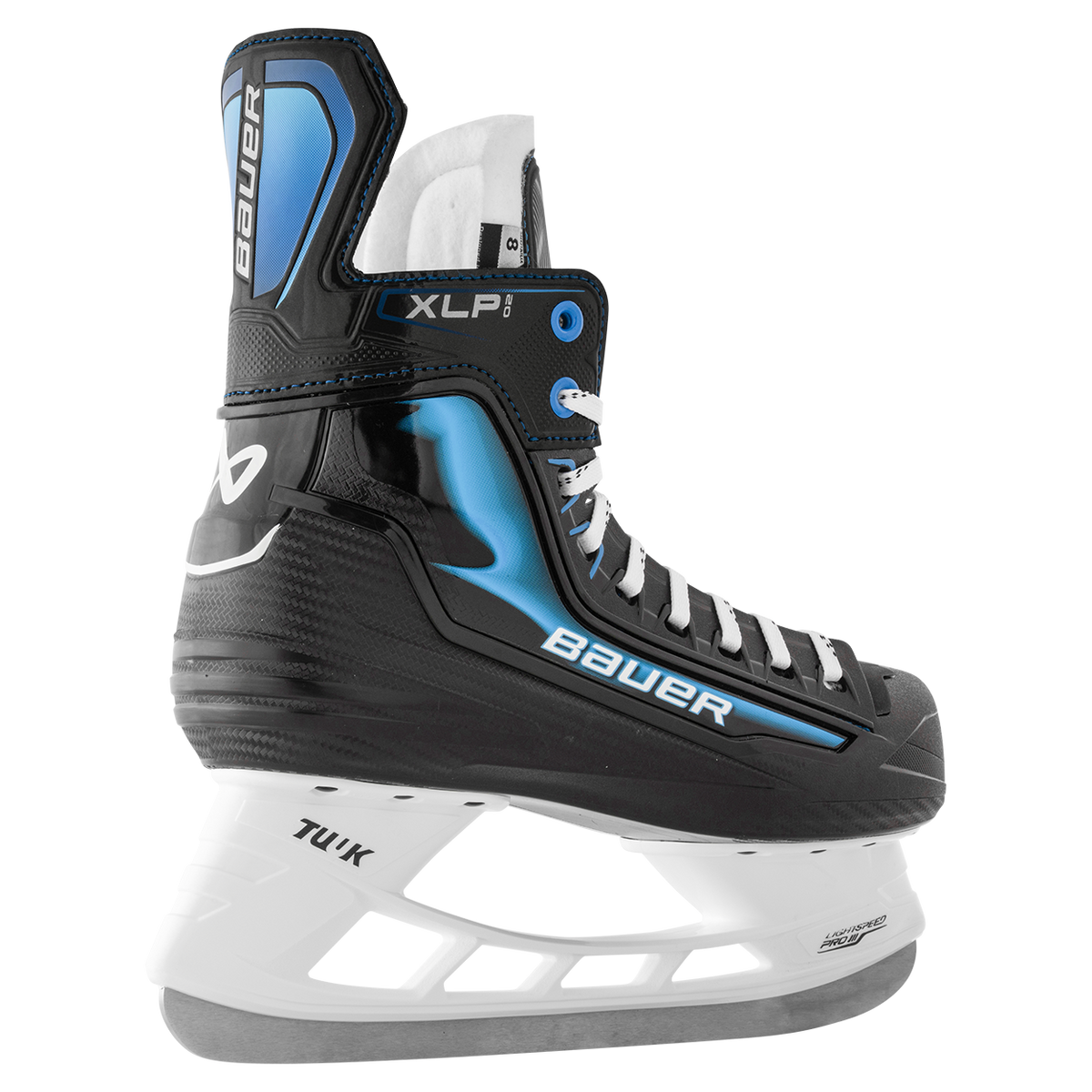 Bauer Senior X-LP 2.0 Hockey Skates - Black, rear three-quarter view