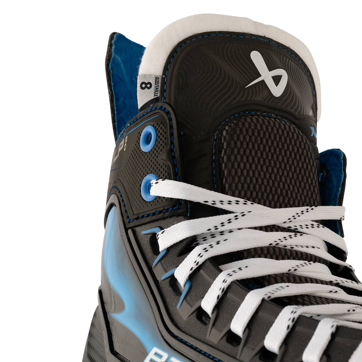 Bauer Senior X-LP 2.0 Hockey Skates - Black, tongue detail view