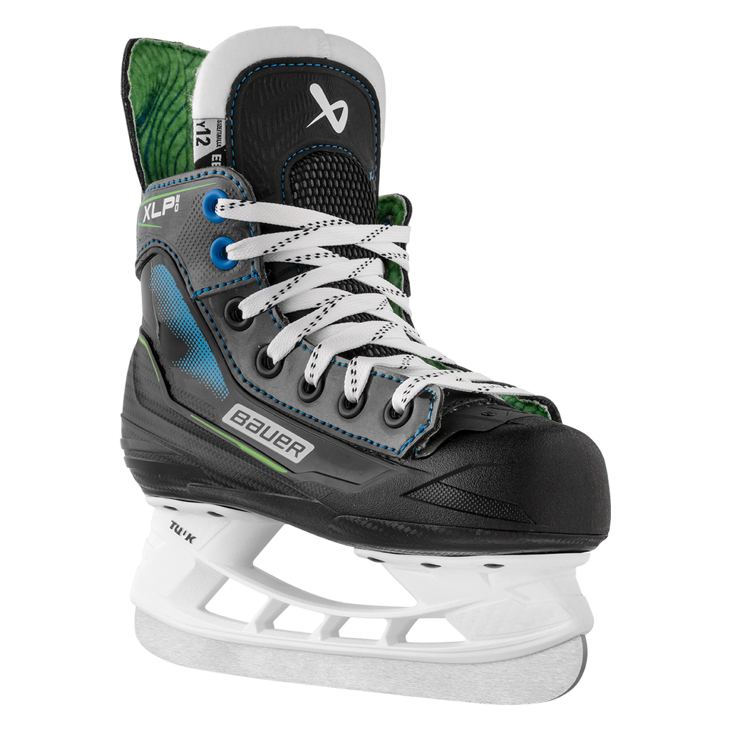 Bauer Youth X-LP 2.0 Hockey Skates - Black, front three-quarter view