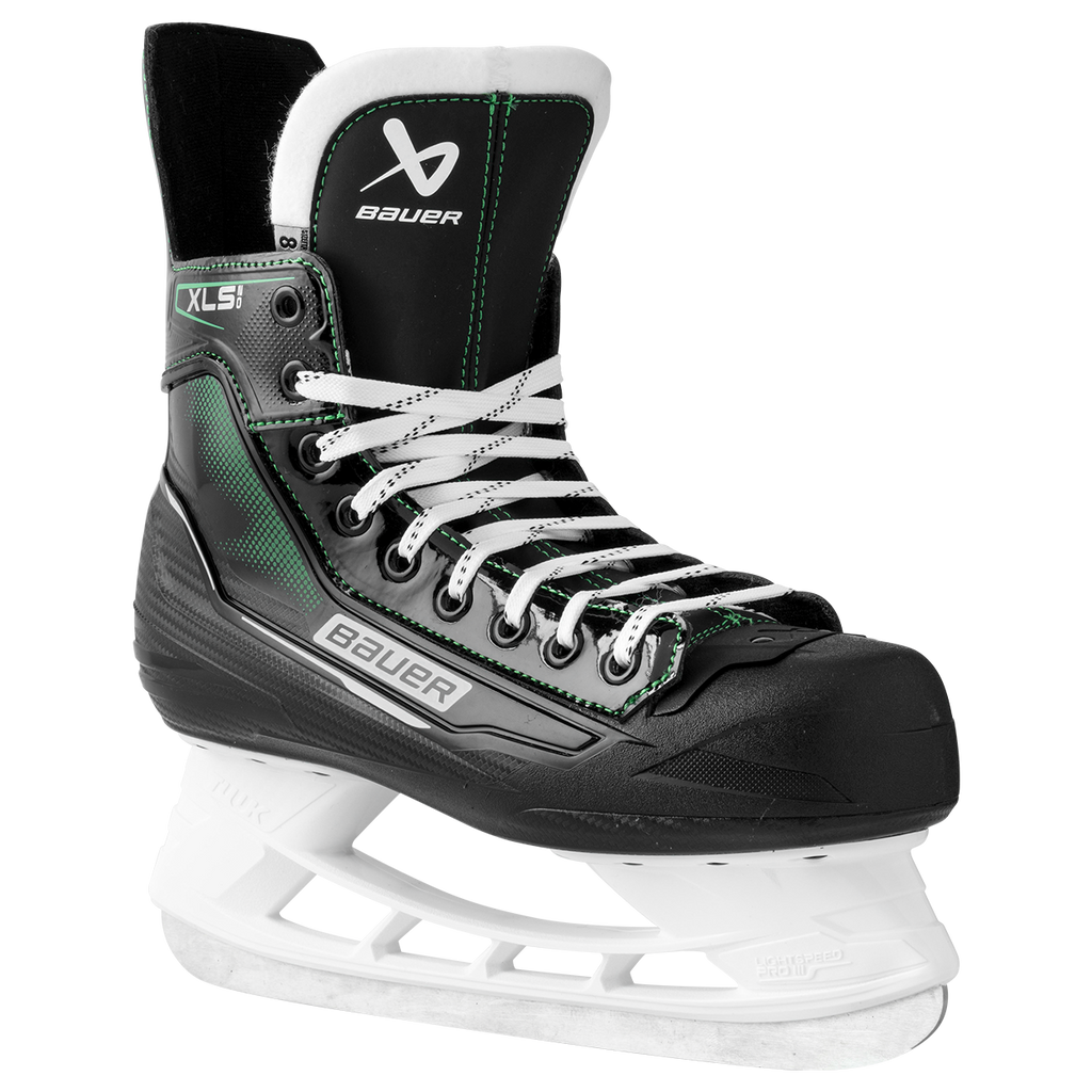 Bauer Senior X-LS 2.0 Hockey Skates - Black, front three-quarter view