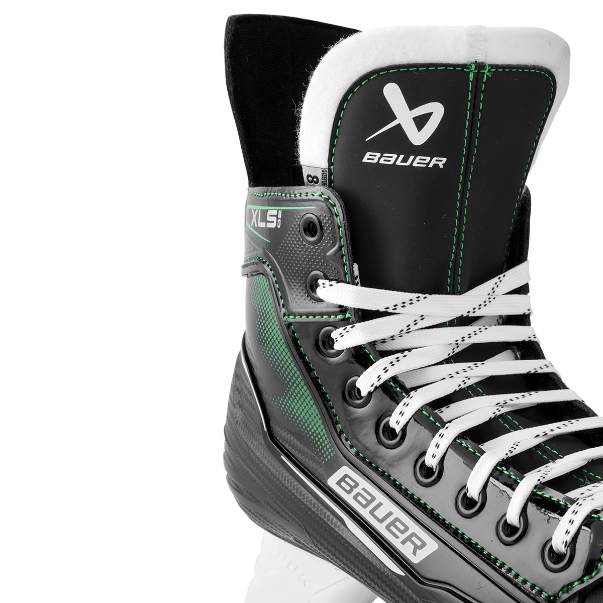 Bauer Junior X-LS 2.0 Hockey Skates - Black, tongue detail view