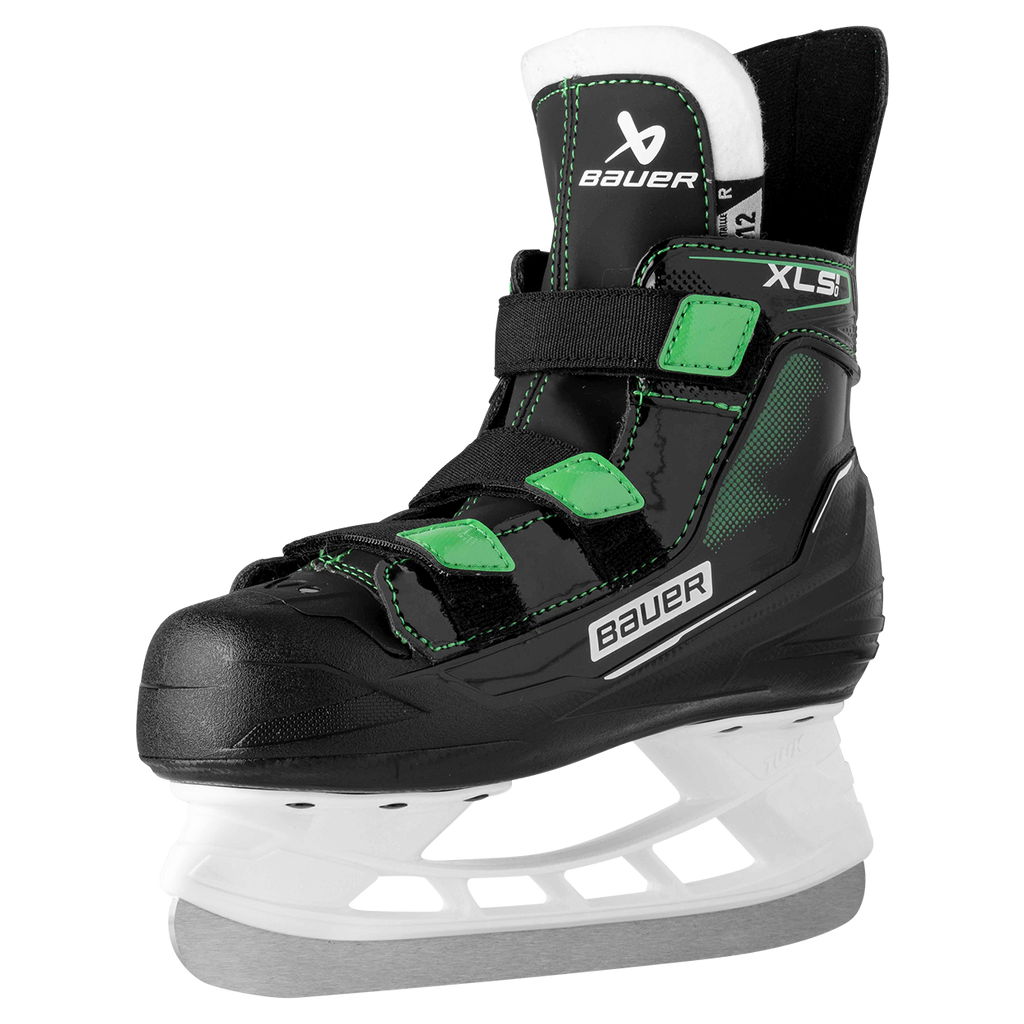 Bauer Youth X-LS 2.0 Hockey Skates - Black, front three-quarter view