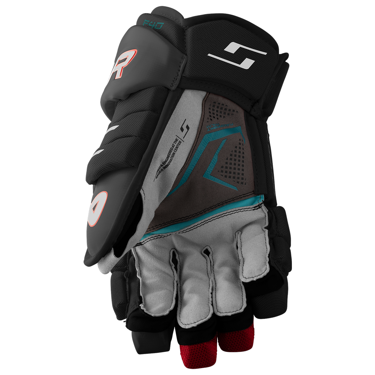 Bauer Supreme F40 Senior Hockey Glove - Black/Red - palm