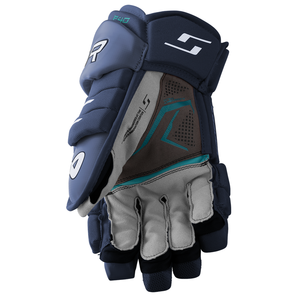 Bauer Supreme F40 Senior Hockey Glove - Navy - palm