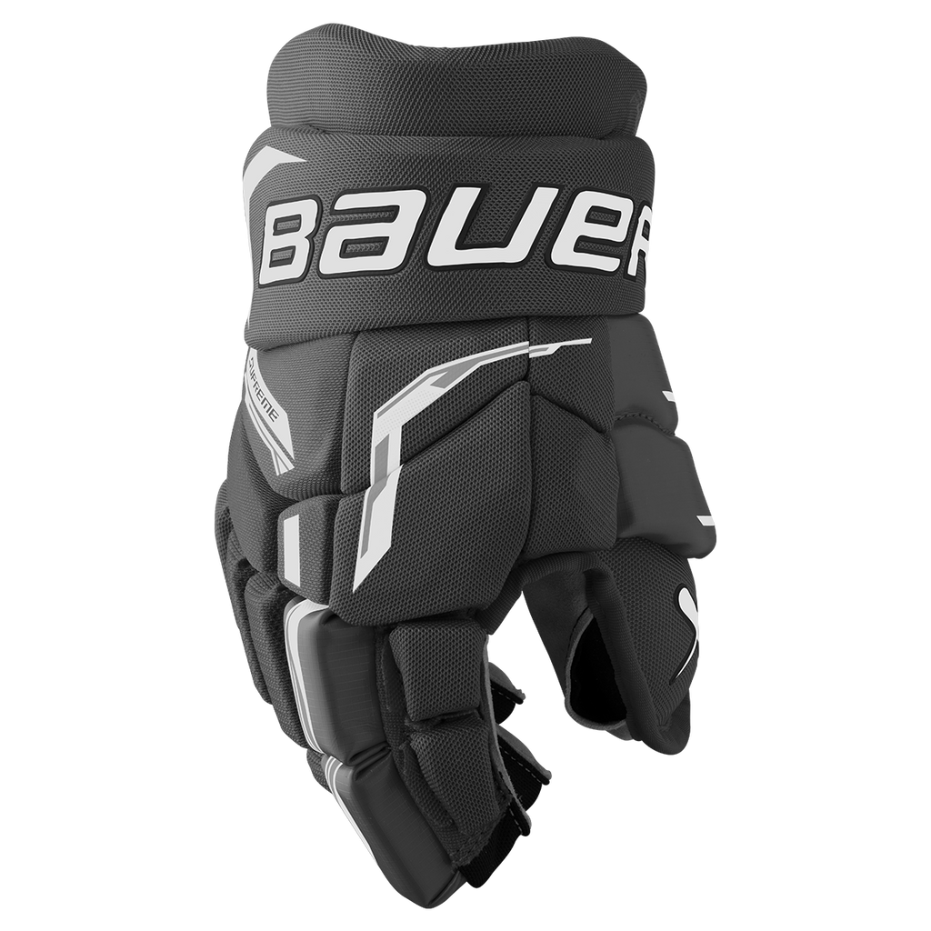 Bauer Junior Supreme F40 Hockey Glove Black/White - back
