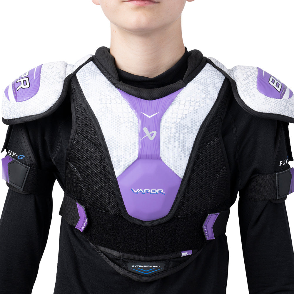Bauer Junior Vapor Fly Shoulder Pads - worn