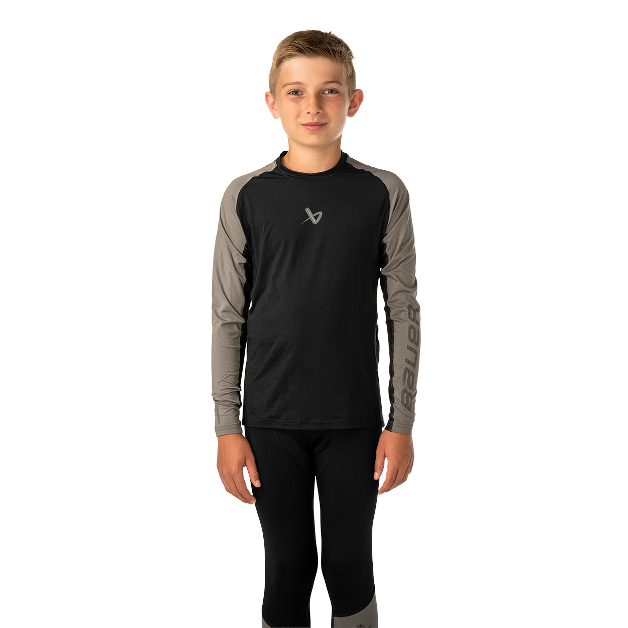 Bauer Performance Baselayer youth long-sleeve top, black, front