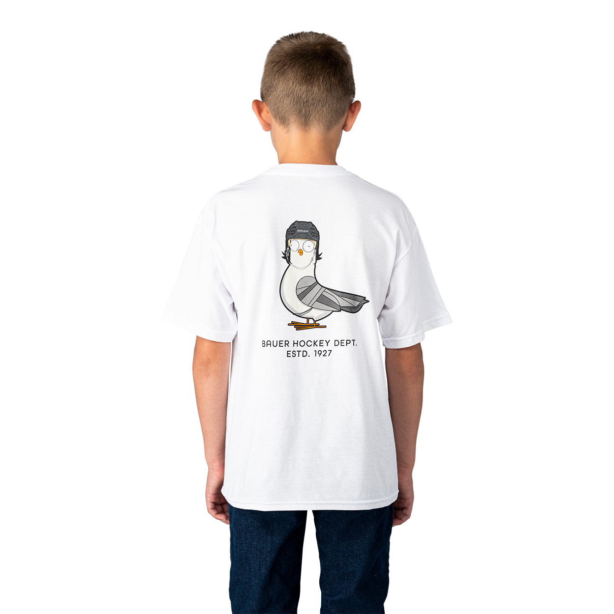 Bauer Pigeon Graphic Youth Tee - White - back
